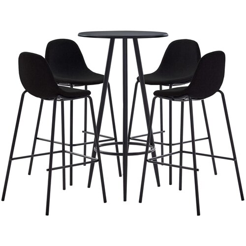 The Living Store Barska garnitura 5-delna blago črna - Barska Garnitura, (21466906) Cene