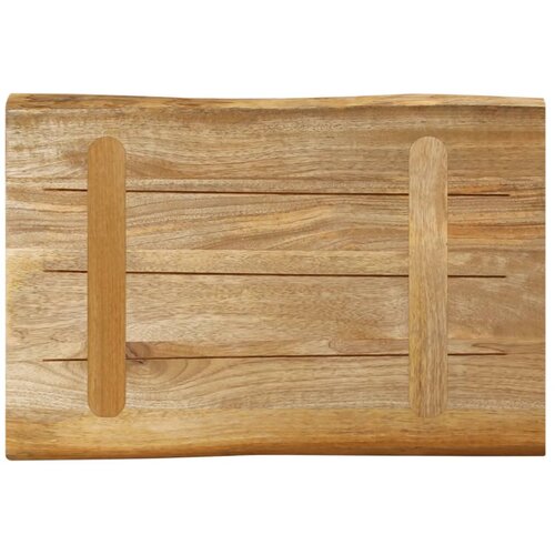 Stolna ploča sa živi rub 60x40x2,5 cm masivno grubo drvo manga Slike