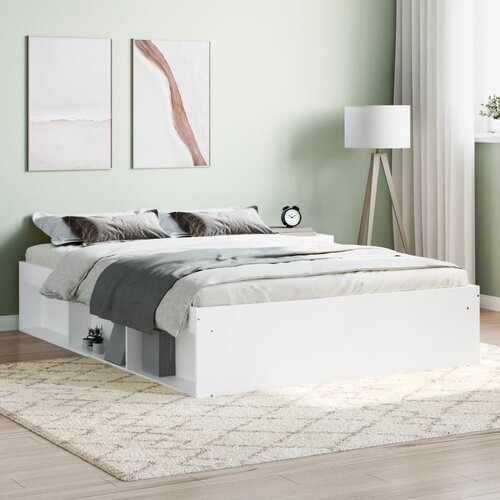 vidaXL Okvir za krevet bijeli 135 x 190 cm bračni Cijene