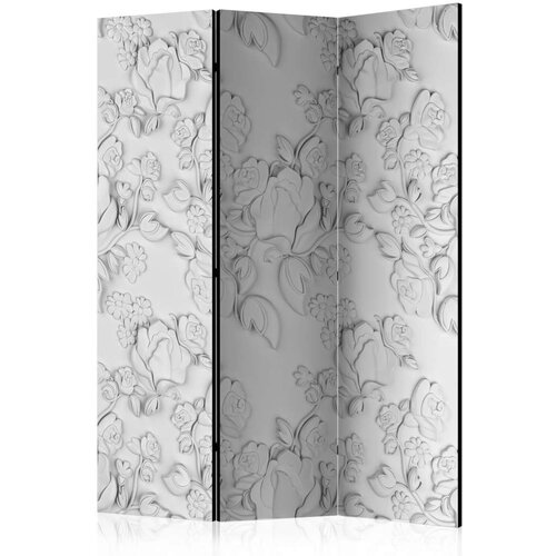  Paravan u 3 dijela - White ornament: roses [Room Dividers] 135x172 Slike