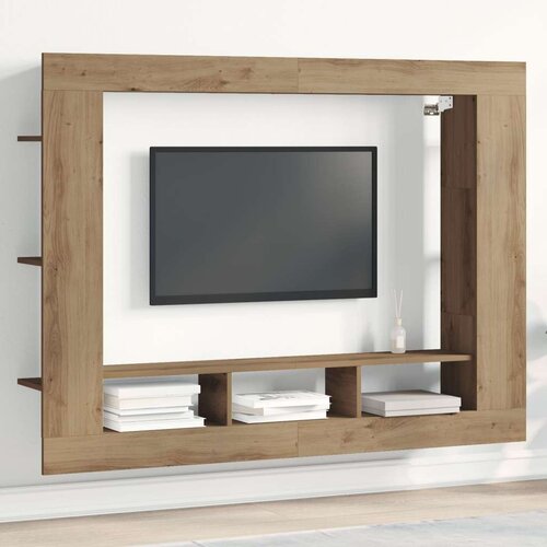 TV ormarić montiran na zid od hrasta 152x22x113 cm Cijene