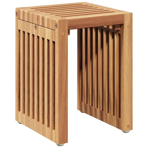  Vrtni bočni stol 3 pcs Smeđa 33 x 44,5 x 51 cm Čvrsto teak drvo Slike