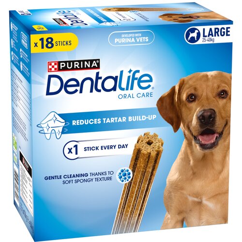 3 + 1 gratis! Purina Dentalife grickalice za svakodnevno či&scaron;ćenje zuba - Dentalife, za velike pse (4 x 18 komada) Cijene