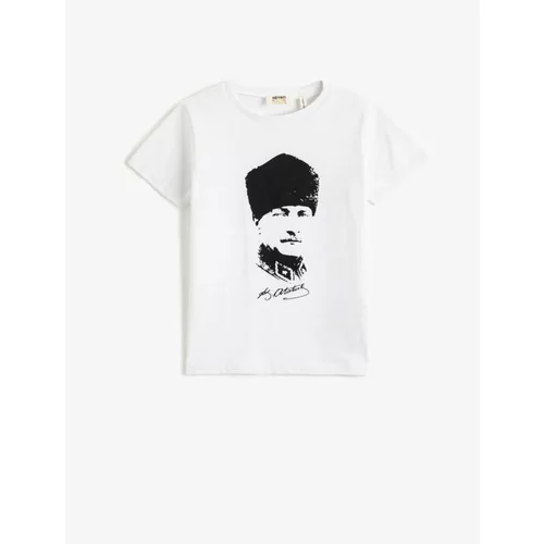 Koton Boy Ataturk Printed T-Shirt Short Sleeve Crew Neck Cotton