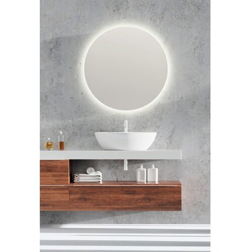 Mirrors and More Stensko ogledalo z lučjo &amp;oslash; 60 cm Luna &amp;ndash; Slike