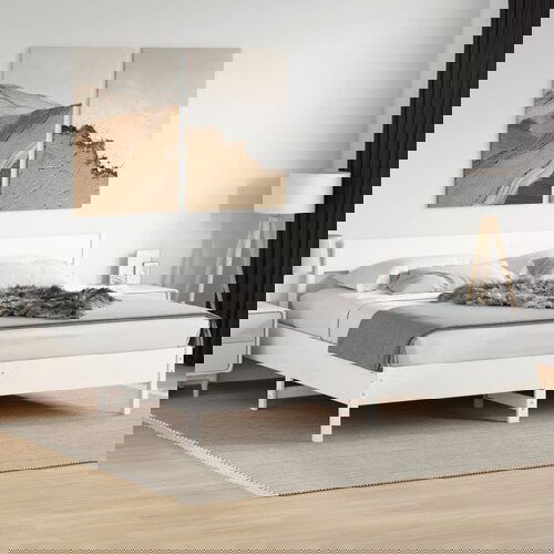 Furnova Posteljni okvir brez vzmetnice bel 180x200 cm trdna borovina, (21934297) Slike