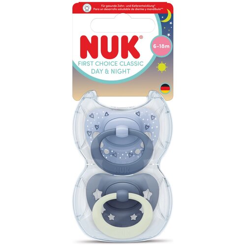 Nuk duda varalica - silikon First Choice Classic Day & Night 6-18 m, 2 kom sort. Cijene