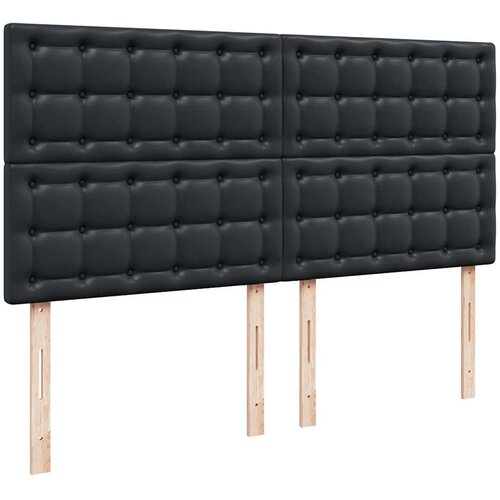 VidaXL otomanski okvir kreveta s madracima crni 200x200cm umjetna koža Slike