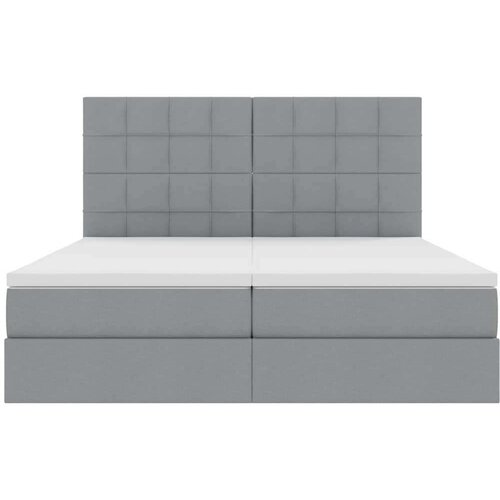  Krevet s od storage Svijetlo siva 180 x 200 cm Lažna koža Slike