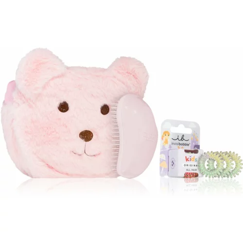 Invisibobble Pink Teddy Xmas 2023 poklon set za djecu 3 kom