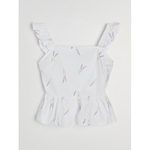 Sinsay Pamučna ko&amp;scaron;ulja-bluza s volanima Slike