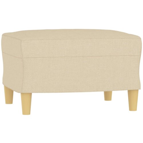  Fotelja s tabureom krem 60 cm od tkanine Slike