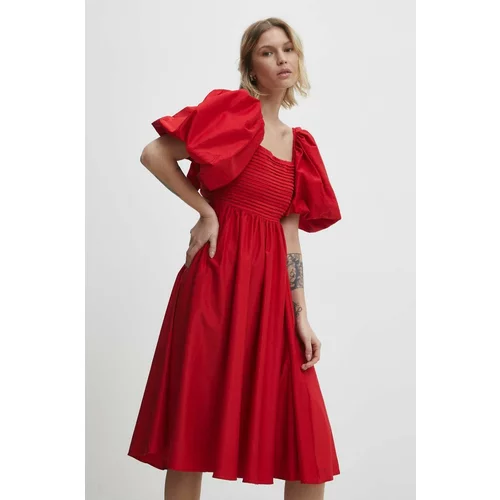 Answear Lab Obleka rdeča barva