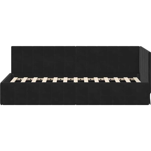  Kutni okvir kreveta s uzglavljem Crna 80 cm x 200 cm Bar&amp;scaron;un Slike