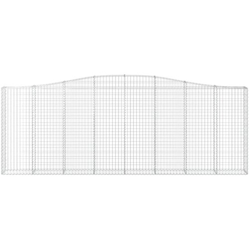  Lučne gabionske ko&amp;scaron;are 15kom 400x30x40/60 cm pocinčano željezo Slike