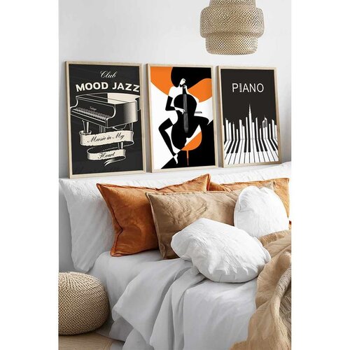 WALLXPERT Huhu567 - Vi&scaron;enamenska dekorativna slika u okviru (3 komada) 30 x 40 cm Cene