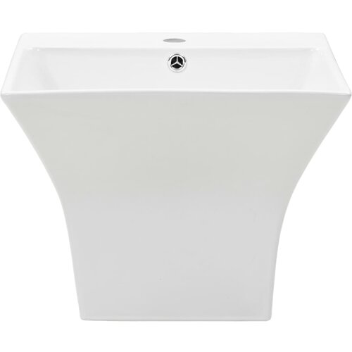  Zidni umivaonik keramički bijeli 500 x 450 x 410 mm Slike