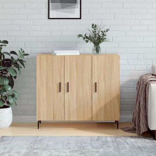 VidaXL Komoda boja hrasta sonome 90x34x80 cm od konstruiranog drva Slike