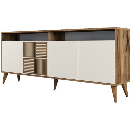 Kalune Design Milan - Walnut, Cream WalnutCream Console Cene