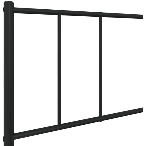  Metalni okvir za krevet s uzglavljem crni 107x203 cm Slike