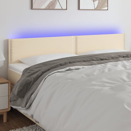 LED uzglavlje krem 180x5x78/88 cm od tkanine Cijene