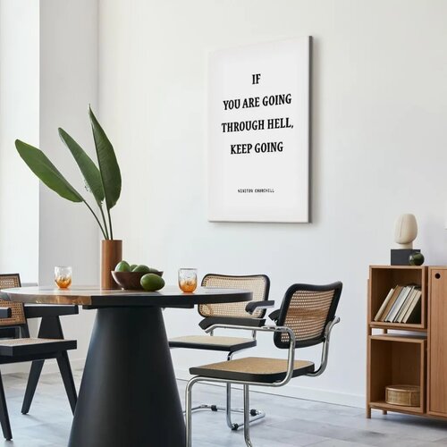  Slika - Power of Words (1-part) - Winston Churchill\'s Motivational Quote 80x120 Na talijanskom platnu Cene