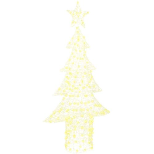 vidaXL Božično drevo med 240 LED Toplo bela 180 cm Akril Cene