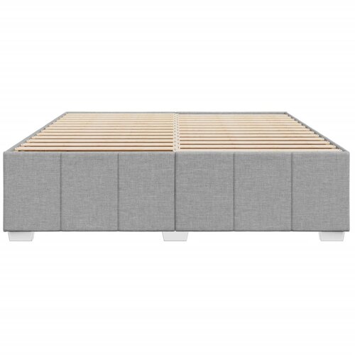  Okvir za krevet bez madraca svjetlosivi 200 x 200 cm od tkanine Slike