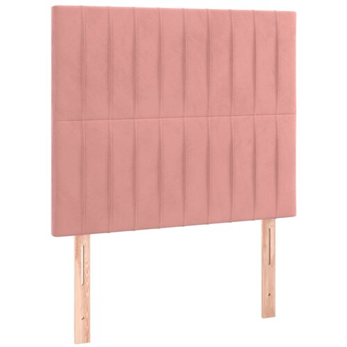 Maison Chic Posteljno vzglavje - Vzglavna omarica 2 kosa roza 90x5x78/88 cm žamet, (22078389) Cene