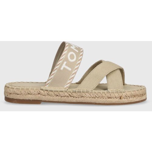 Tommy Hilfiger Natikači SEASONAL WEBBING SANDAL ženski, bež barva, FW0FW07181 Slike