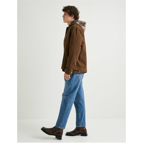 Koton Loose Fit Wide Denim Trousers Pocket Cotton Standard Waist - Steve Jean Slike