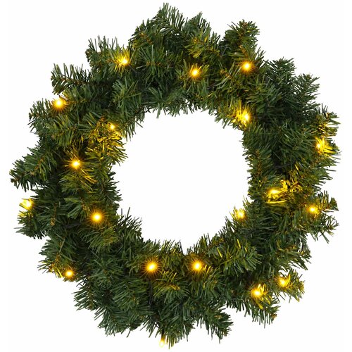  Božićni vijenac Zelena &amp;Oslash; 50 cm PVC 25 LED lampica Slike