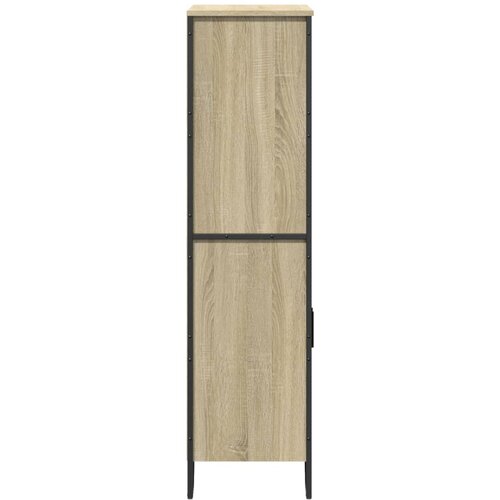  Visoka komoda boja hrasta 79,5x35,5x137,5 cm konstruirano drvo Slike