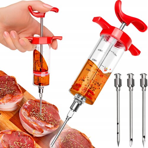  Injektor marinade za meso - brizga 50ml + 3 igle Cene