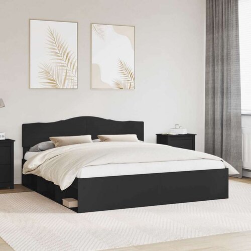  okvir za krevet crna 180 x 200 cm čvrsto borovo drvo Cene