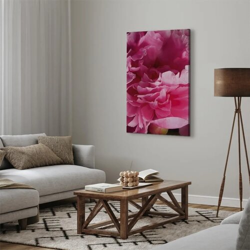  Slika - Blossom of Beauty (1-part) - Pink Peony Flower Embraced by Nature 80x120 Slike