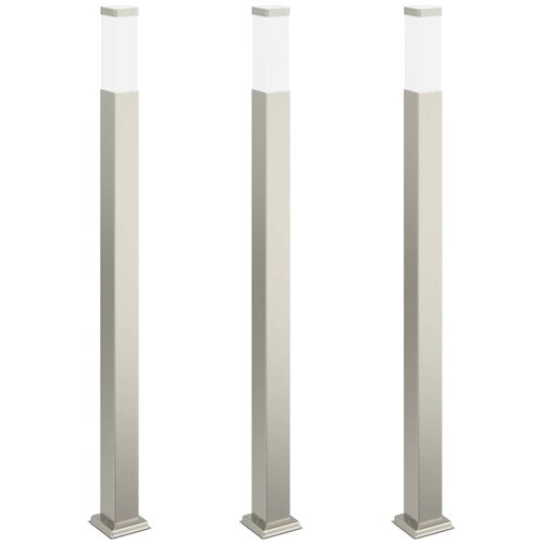 vidaXL Stebričke 3 kosi 110 cm nerjaveče jeklo IP44, (5000297012) Cene