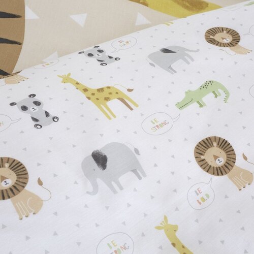 Catherine Lansfield Svetlo rjava otro&amp;scaron;ka posteljnina za posteljico 120x150 cm Roarsome Animals &amp;ndash; Slike