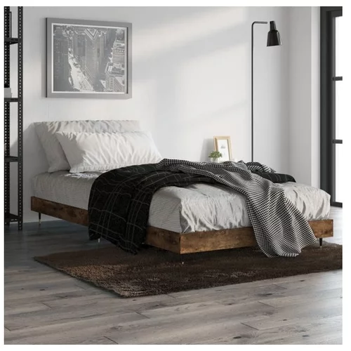 vidaXL Okvir za krevet boja hrasta 90 x 200 cm konstruirano drvo