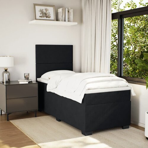 Box spring krevet s madracem crni 80 x 200 cm bar&amp;scaron;unasti Slike