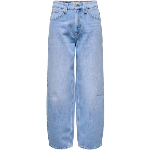 Only Jeans straight ONLFRANKIE HW ANK BARREL DNM DOT007 15370765 Modra Slike
