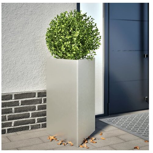 vidaXL Vrtna sadilica trokutasta 50x43x75 cm od nehrđajućeg čelika - Nehrđajući čelik / svjetlosiva 50 x 43 x 75 cm 1 Cijene