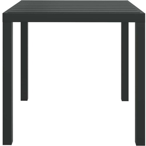 In vrtni stol crni 80 x 80 x 74 cm aluminijum i WPC Slike