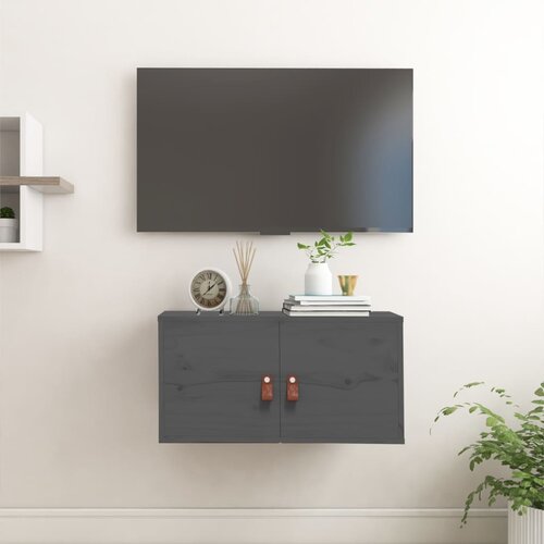 vidaXL Zidni ormarić sivi 60 x 30 x 30 cm od masivne borovine Cijene