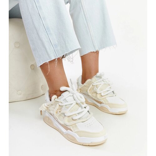 Gemre Beige sneakers with fabric inserts Melilot Cene