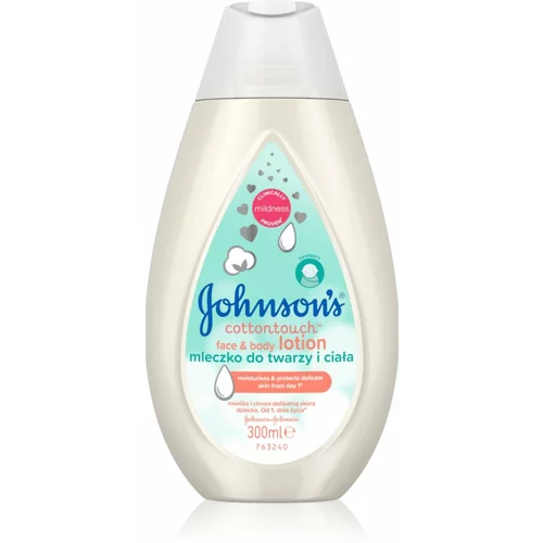 Johnsons Cottontouch hidratantno mlijeko za tijelo i lice za djecu od rođenja 300 ml