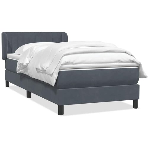 vidaXL Box Spring postelja z vzmetnico Temno siva 90x220 cm Velvet, (21792688) Cene