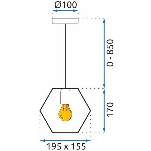 Toolight lampa viseća APP1131-1CP black/gold Slike