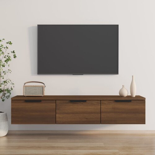 vidaXL Stenska omarica rjavi hrast 102x30x20 cm konstruiran les Cene