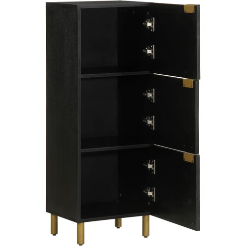 Maison Chic Visoka omarica - Komoda - Predalnik črna 40x33x110 cm Izoblikovan les, (21719552) Slike